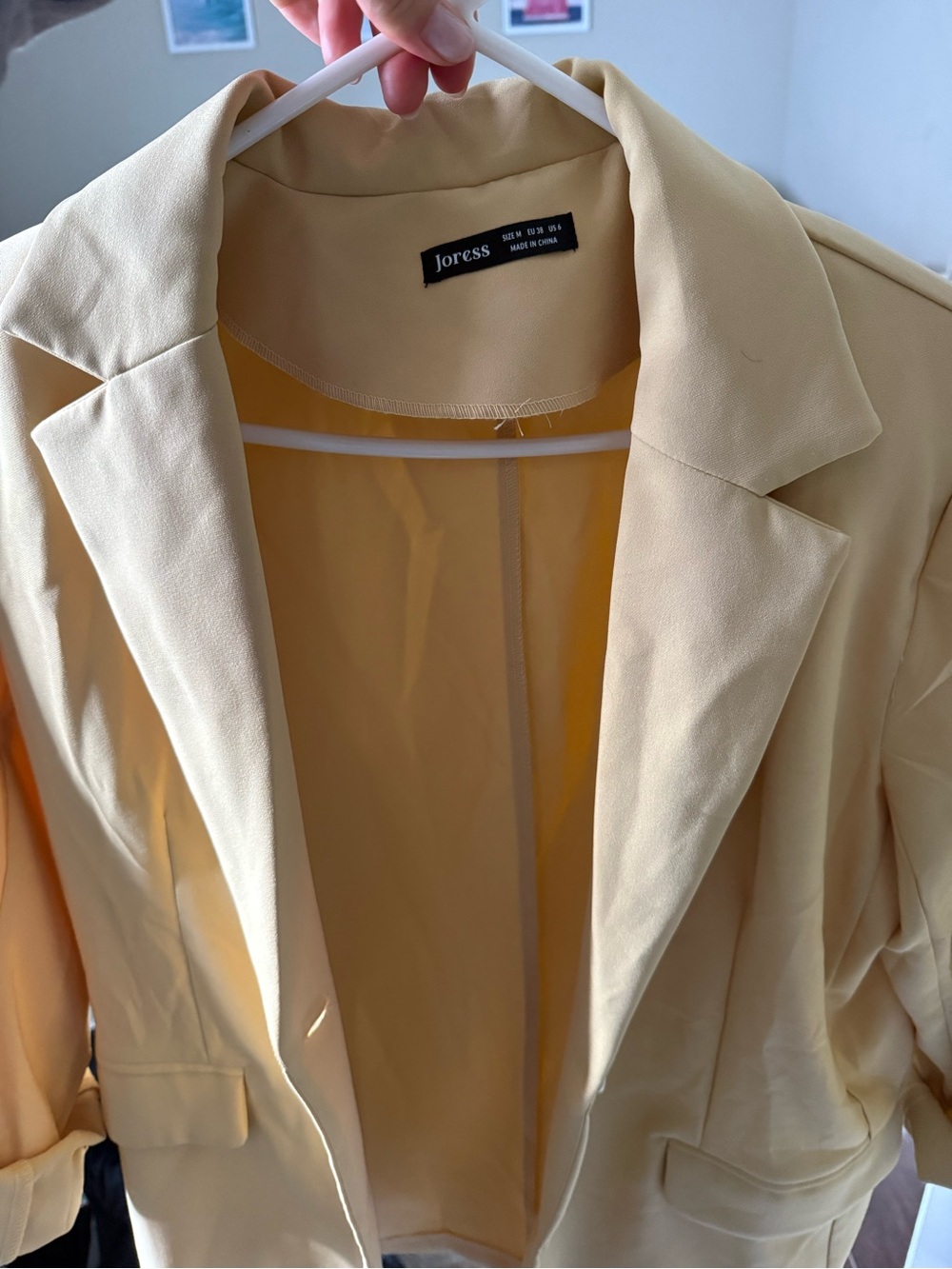 Women's pastel yellow Blazer Jacket